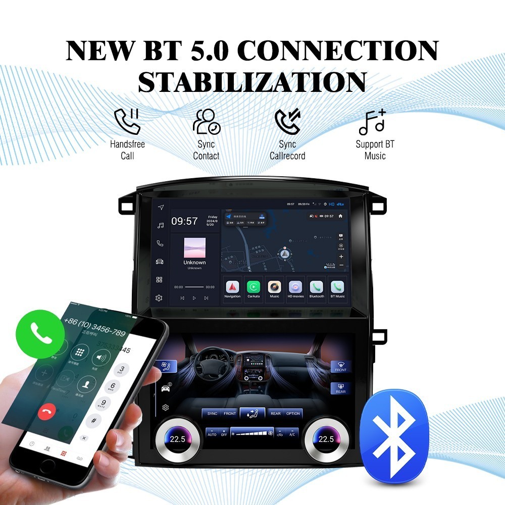 10″ Android Car Radio Carplay Screen For Toyota Land Cruiser 2002-07 Lexus LX470
