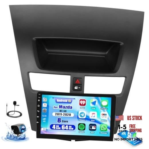 4G+64G 8Core Android 15 Car Radio for Mazda BT-50 2011-2020, 9”Touch Screen
