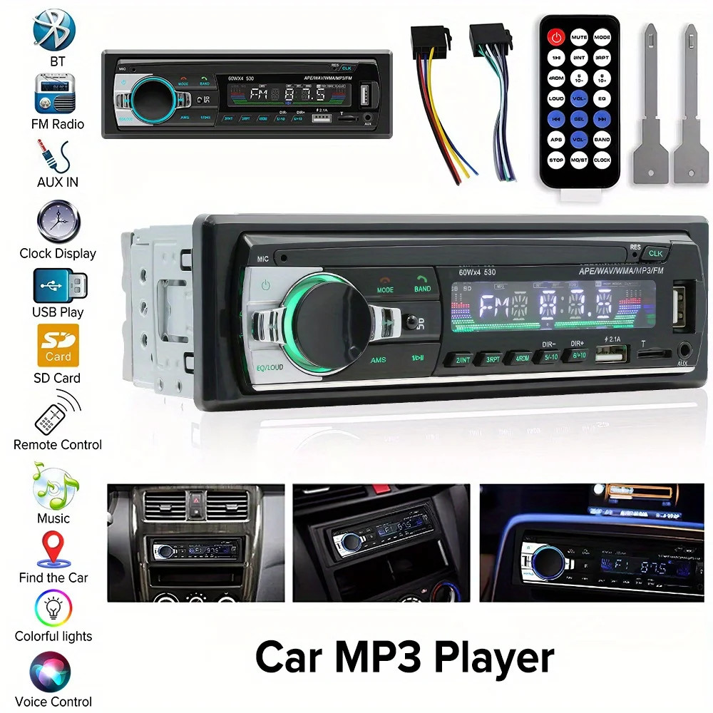 Single 1 Din Car Radio Stereo Audio DVD CD MP3 USB/AUX/SD/FM Player Bluetooth