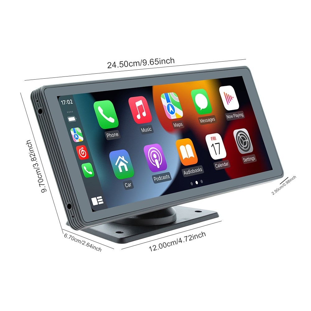 10″ Car Stereo Radio Touch Screen Carplay WIFI GPS Voice Control W/360° Mounting