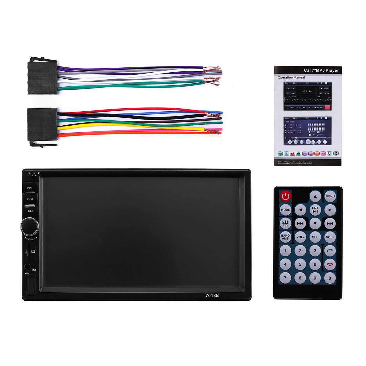 7 Inch Car Radio Stereo USB Card Music Bluetooth MP5 Player Touch Screen FM USA