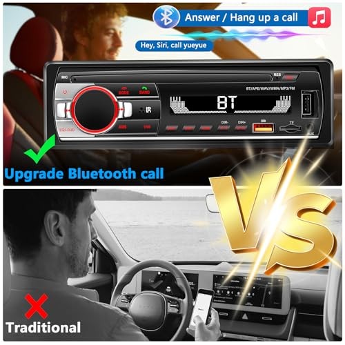 Bluetooth Car Stereo – Handsfree & App Control – Single DIN – Car Radio Audio