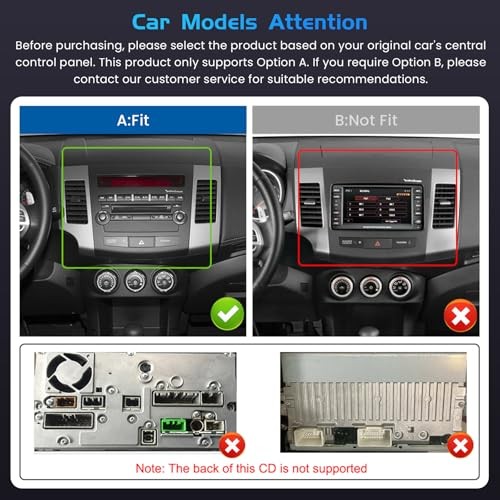 Radio for Mitsubishi Outlander 2007-2013 Android 15 CarPlay Car Stereo 4+64G