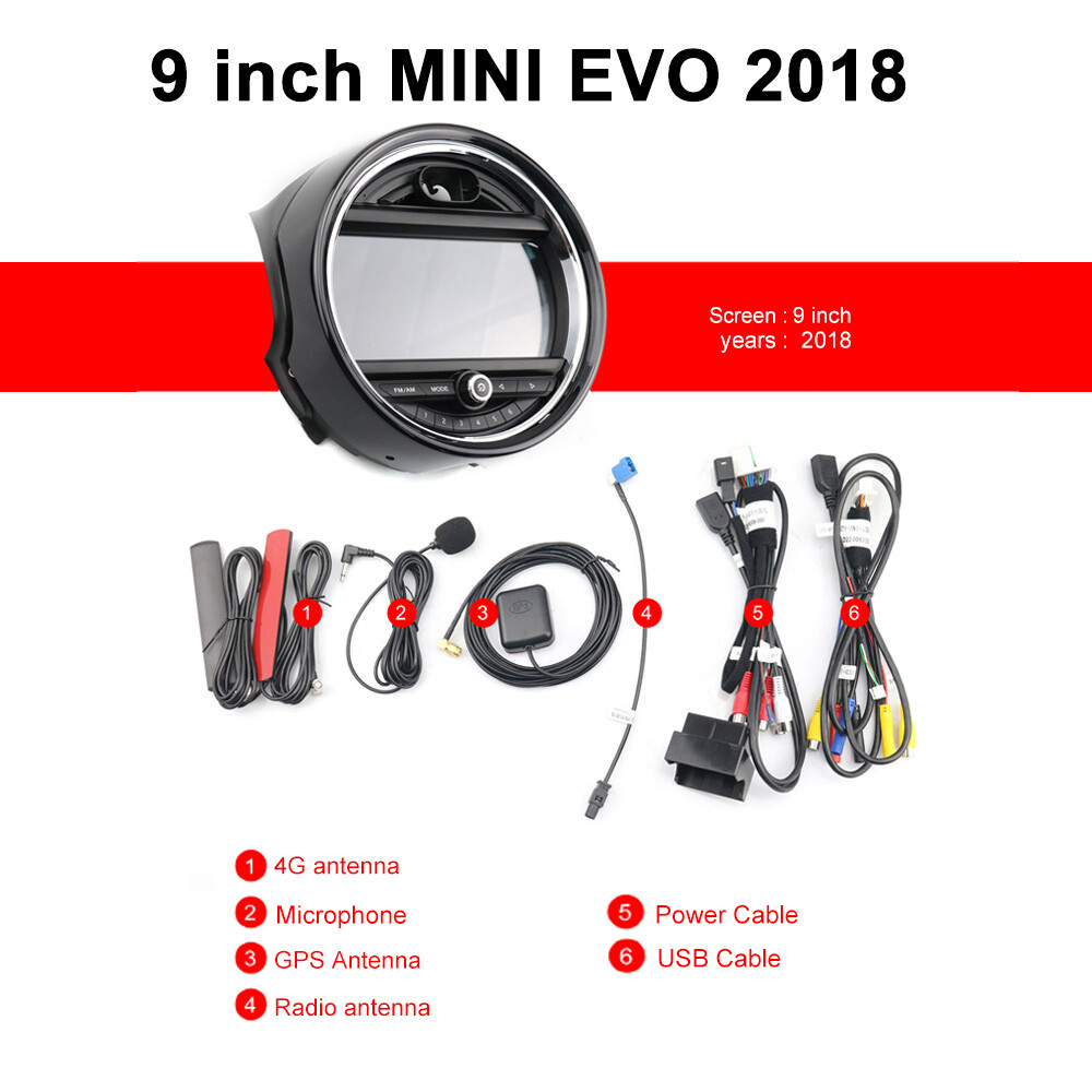 Android 11 Mirror Link Wireless Carplay for BMW Mini Cooper EVO 2018-now 2G+32G