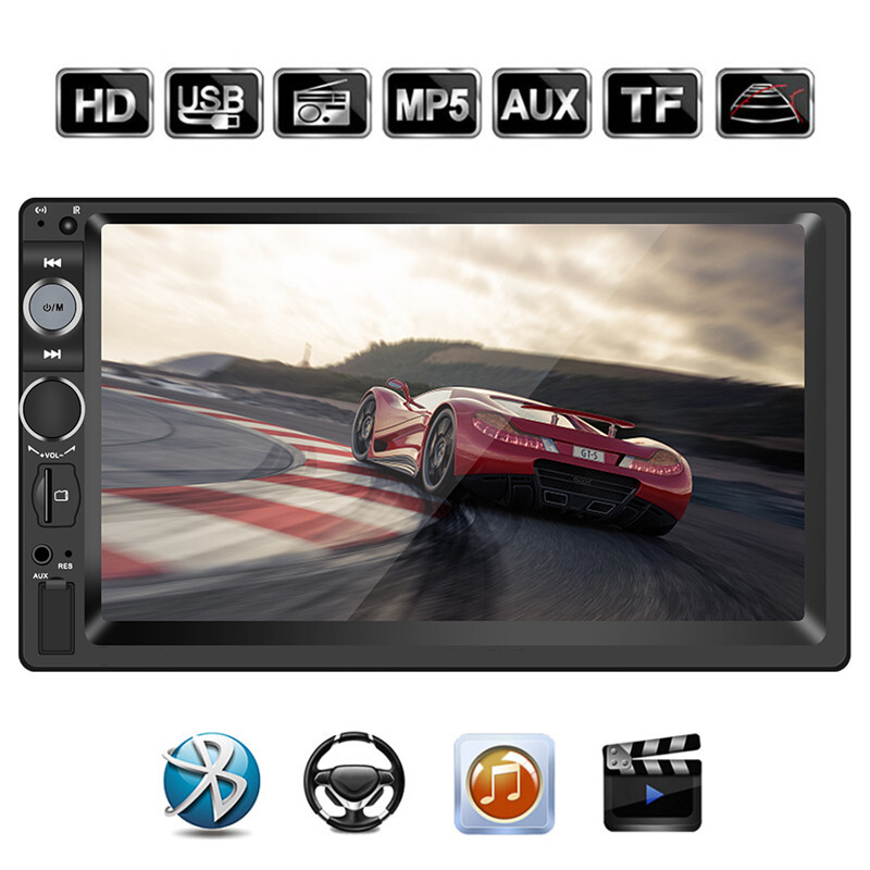2 Din 7″ HD Touch Screen Autoradio MP5 Stereo Multimedia Audio Player + Camera