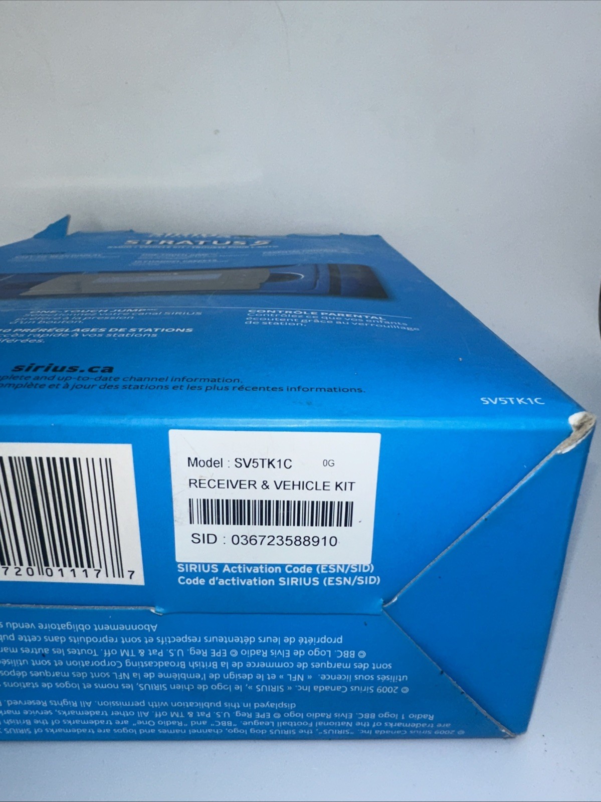 SIRIUS Stratus 5 Satellite Radio Vehicle Kit SV5TK1 – Brand New Factory Sealed