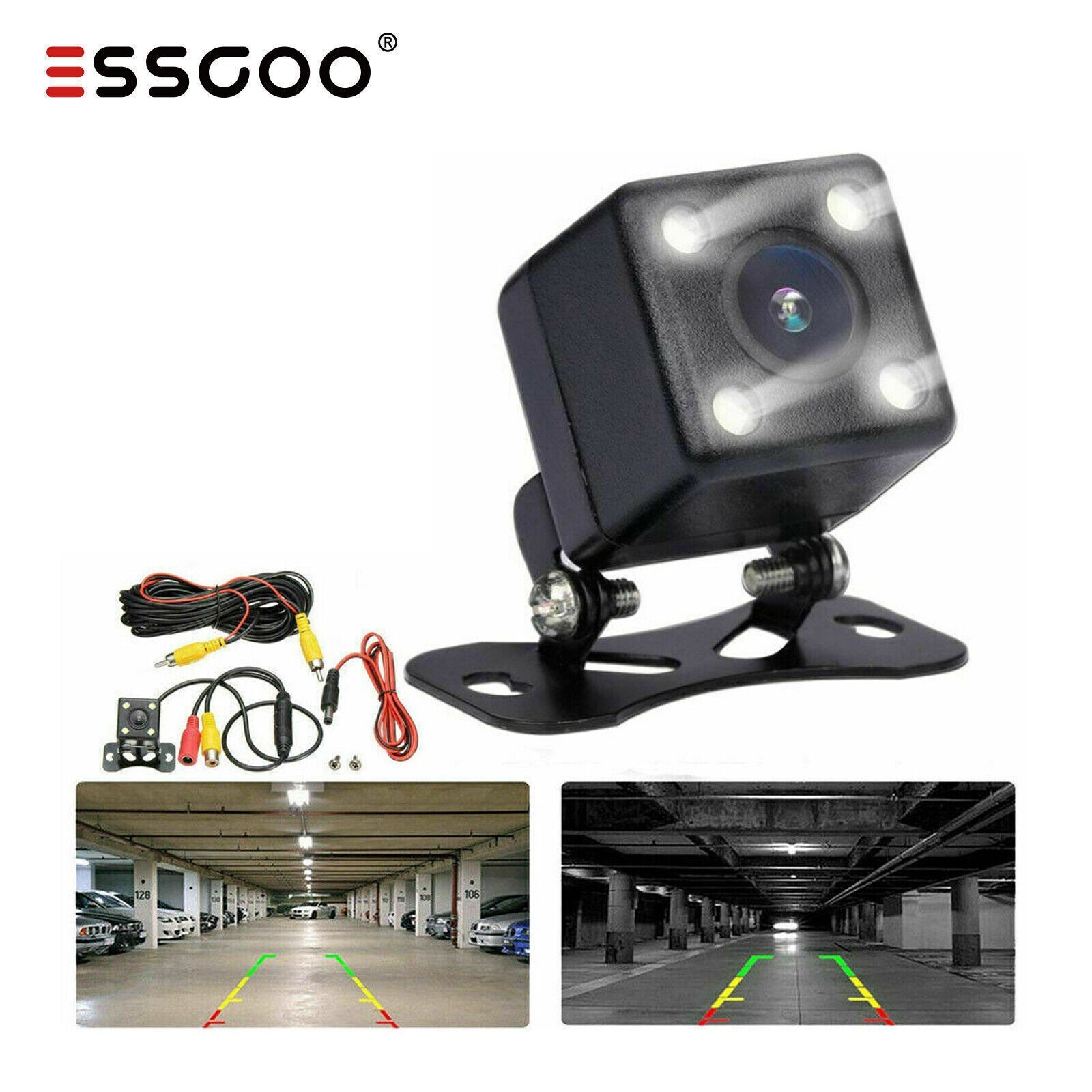 170° 4LED Car Rearview Reverse Parking Backup Camera View for Car Stereo Radio
