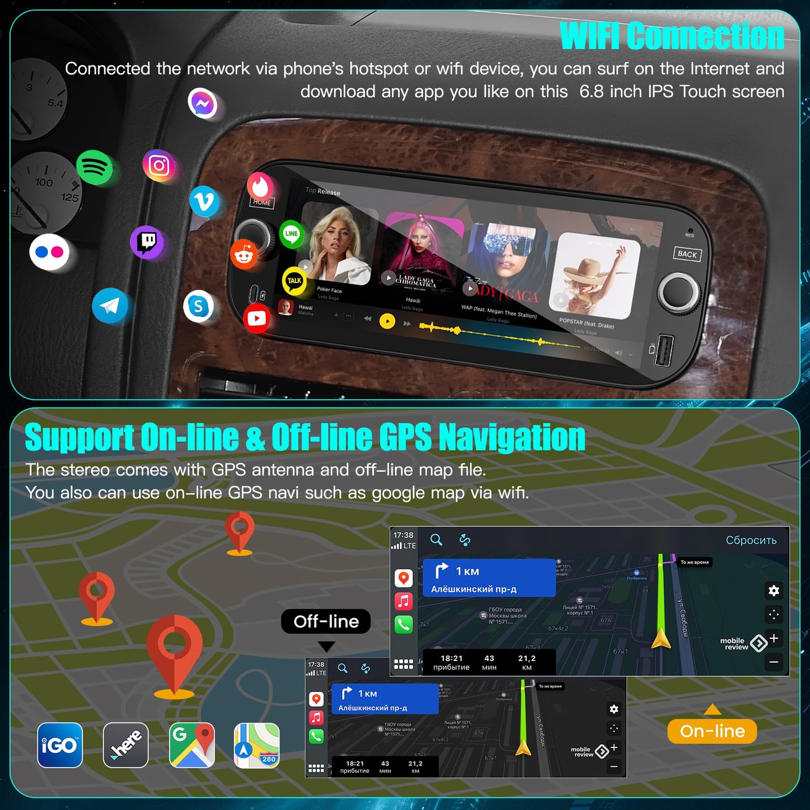 Inexaccessories 4+64G Car Radio Jeep Wrangler