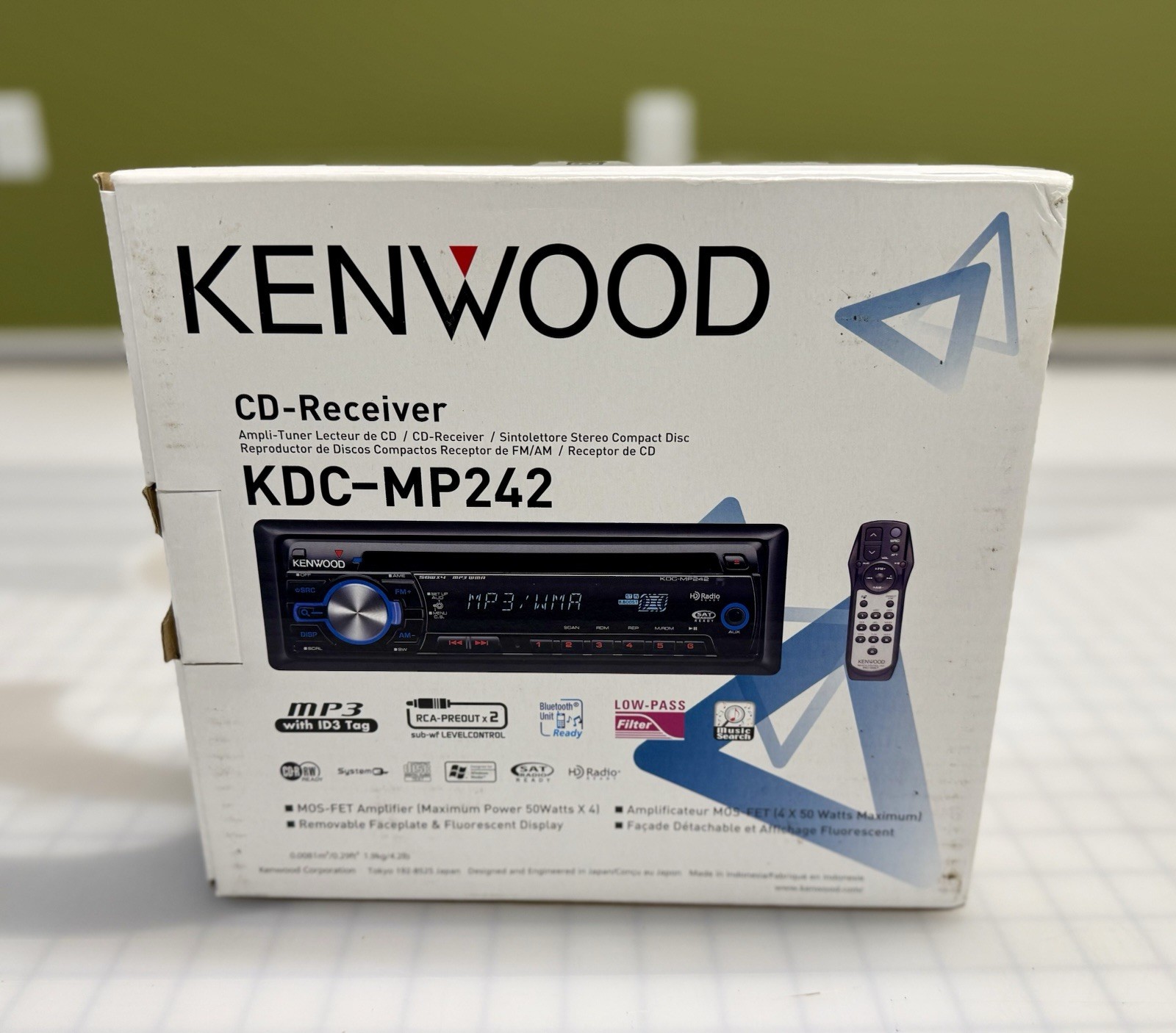 Kenwood AM FM Radio MP3 Player CD Satellite BT Ready Receiver KDC-MP242