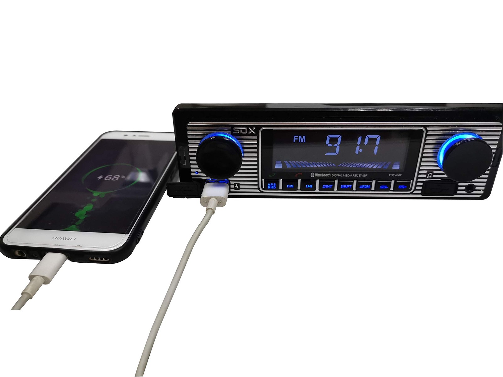 SDX Audio Bluetooth Radio Receiver, MP3 Player with USB Charger, MP3/USB, Aux…