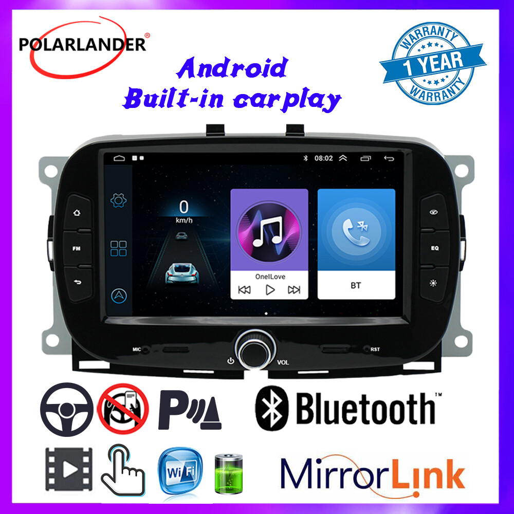 7″ Bluetooth Touchscreen Android11 GPS WiFi 32G Car Radio Fit 2016-2019 fiat 500