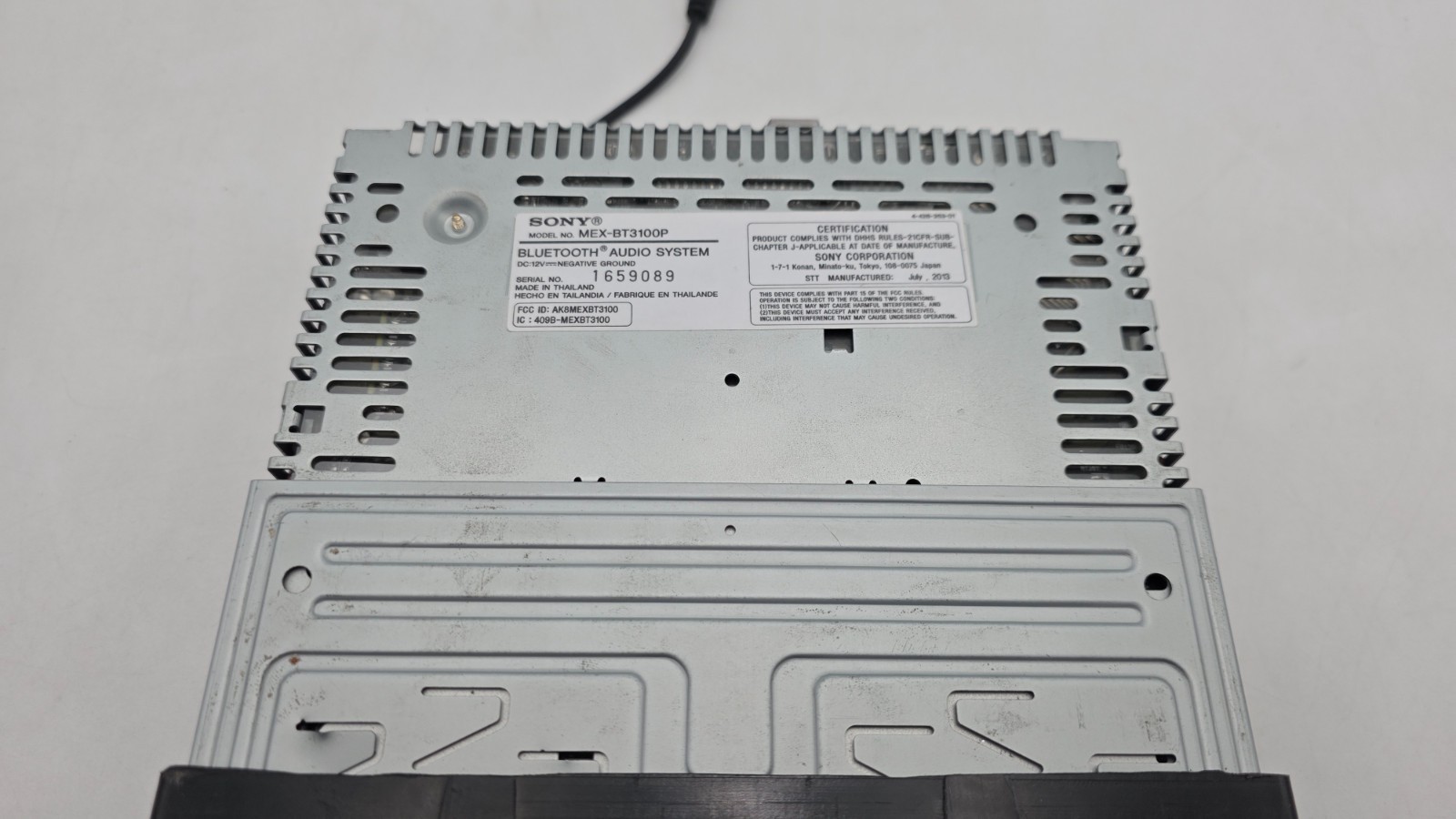 Sony MEX-BT3100P MP3/USB/CD Player In Dash Receiver Tested and Working
