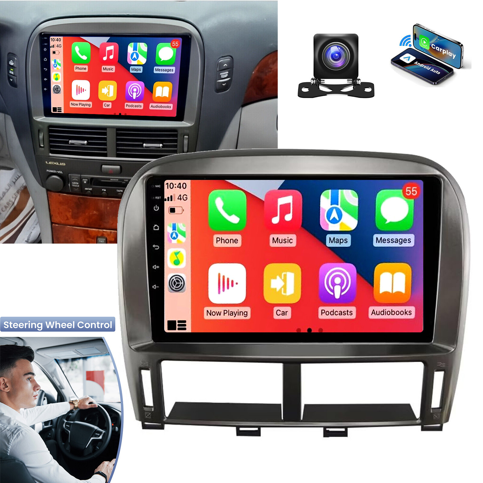 For Lexus LS430 2001 2002 2003-2006 Android 13 Stereo GPS Nav Wifi Radio CarPlay