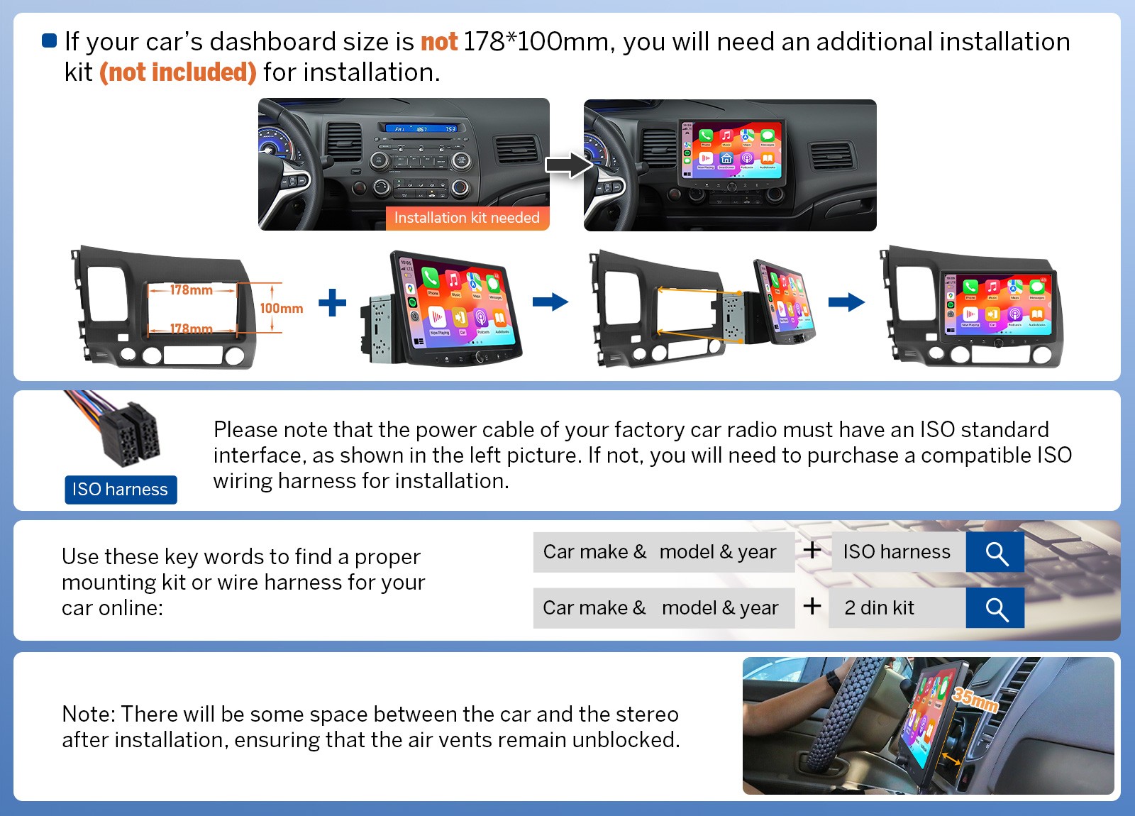 2 Din Android 13 8-Core 6+64G CarPlay 10.1″ QLED Car Stereo Radio GPS Navigation