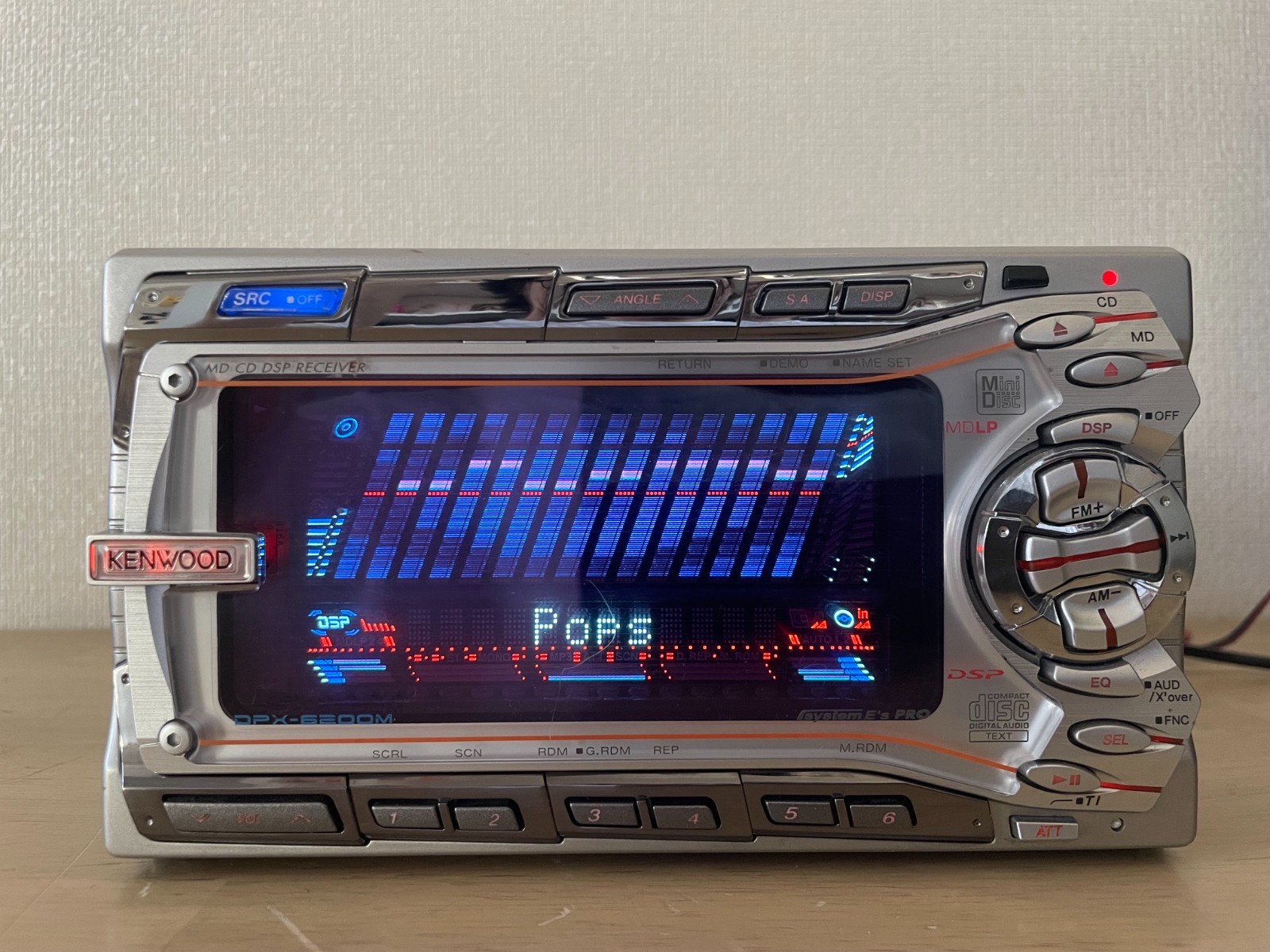 Kenwood DPX-6200M 2DIN Car Audio CD MD Player Added Bluetooth Tested Working