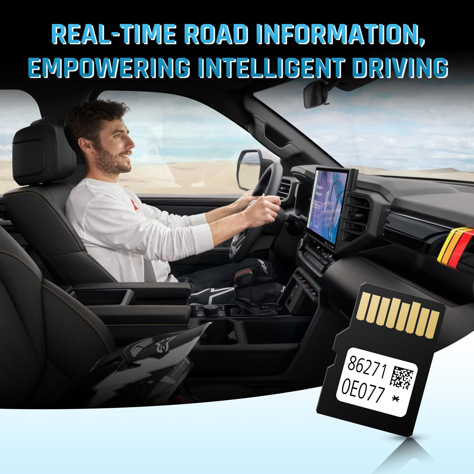 2025 Navigation SD Card Update 86271 0E077 Compatible with Toyota Black