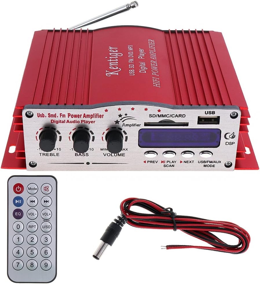 Car Stereo Amplifier Digital Player 12V Hi-Fi Support USB/SD/FM/MMC/DVD /…
