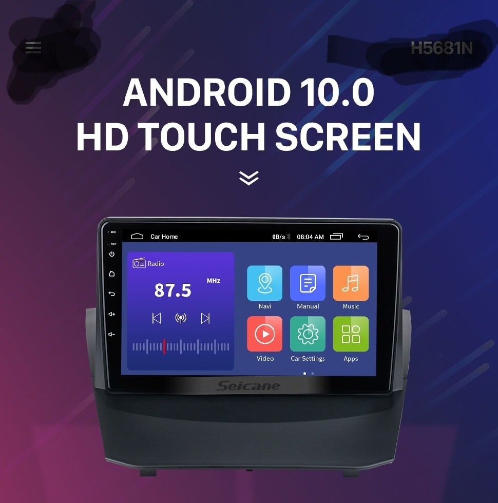 10 1″ android radio stereo For Ford fiesta 2009-2014 gps carplay auto wifi