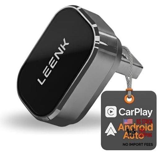 Wireless CarPlay & Android Auto Adapter [2025 Upgrade], Aero-Aluminum Black