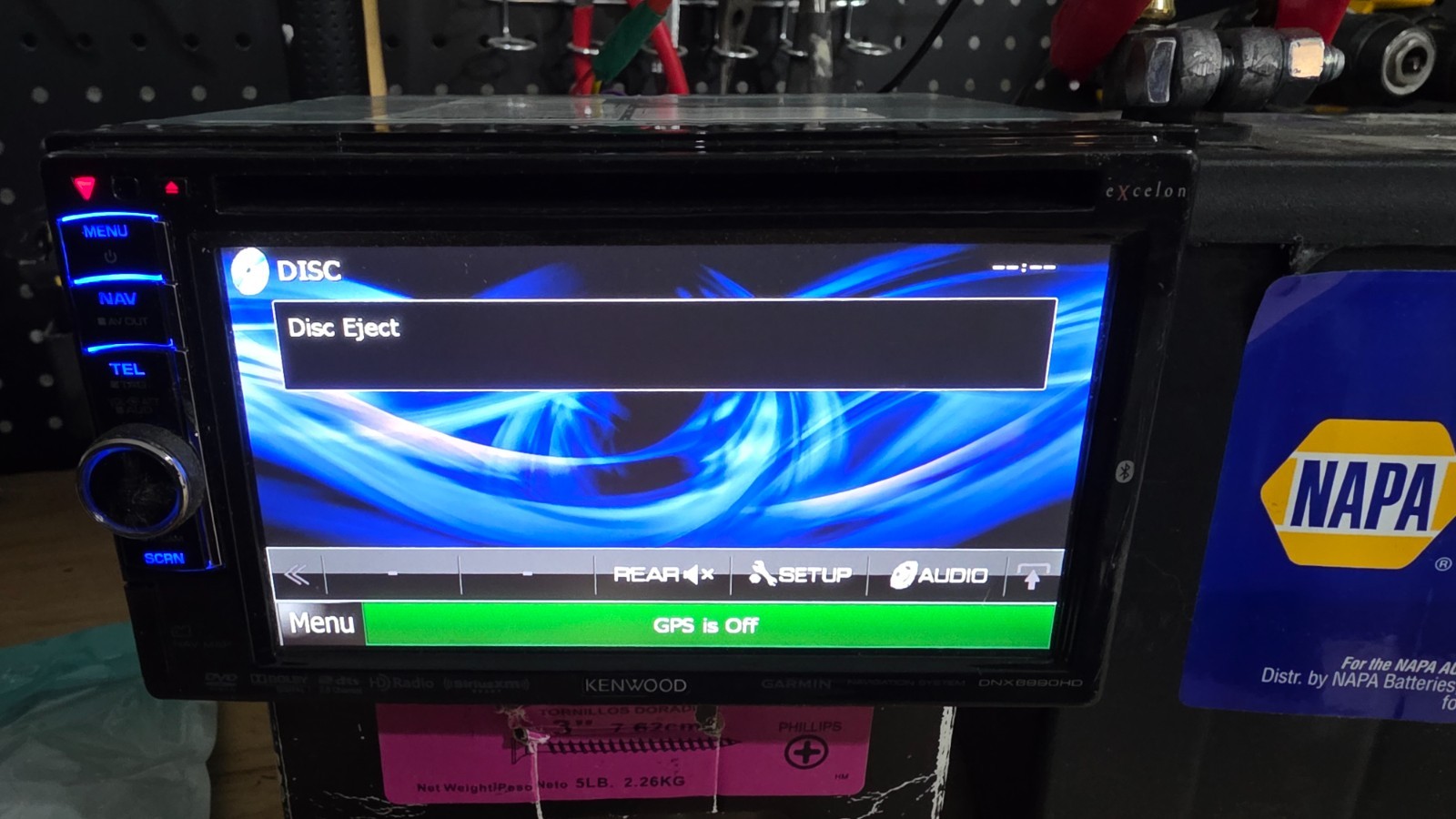 Kenwood Excelon DNX6990HD 6.95″ GPS Nav DVD Receiver – Powers On, CD Stuck