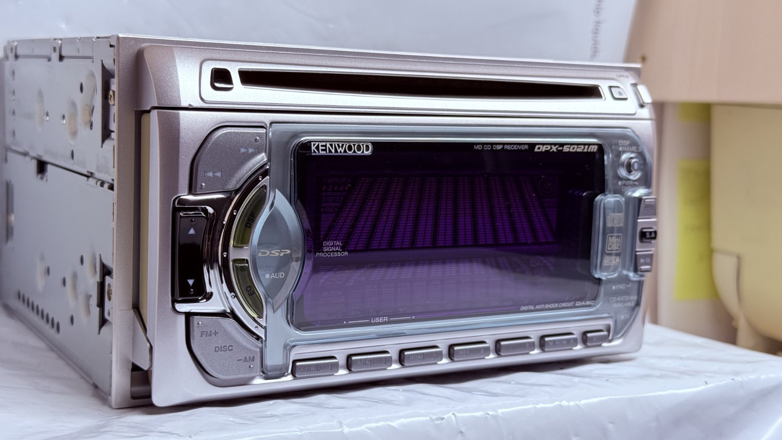 KENWOOD DPX-5021M 2DIN CD MD Car Audio w/ External Bluetooth Tested JDM Japan