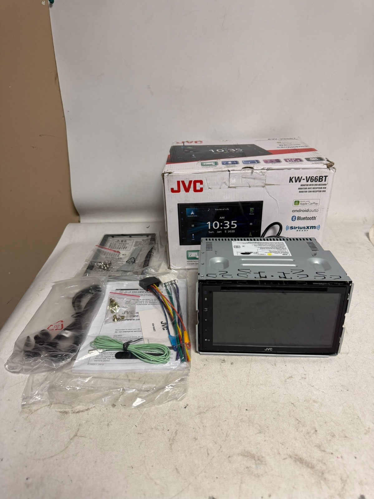 JVC KW-V66BT Apple CarPlay Android Auto DVD/CD Player w/ 6.8″ Touchscreen