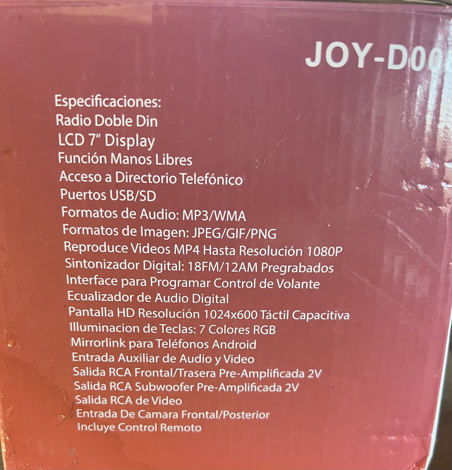 New JoyBring JOY-D008 Double DIN 7″ HD Touchscreen Car Stereo