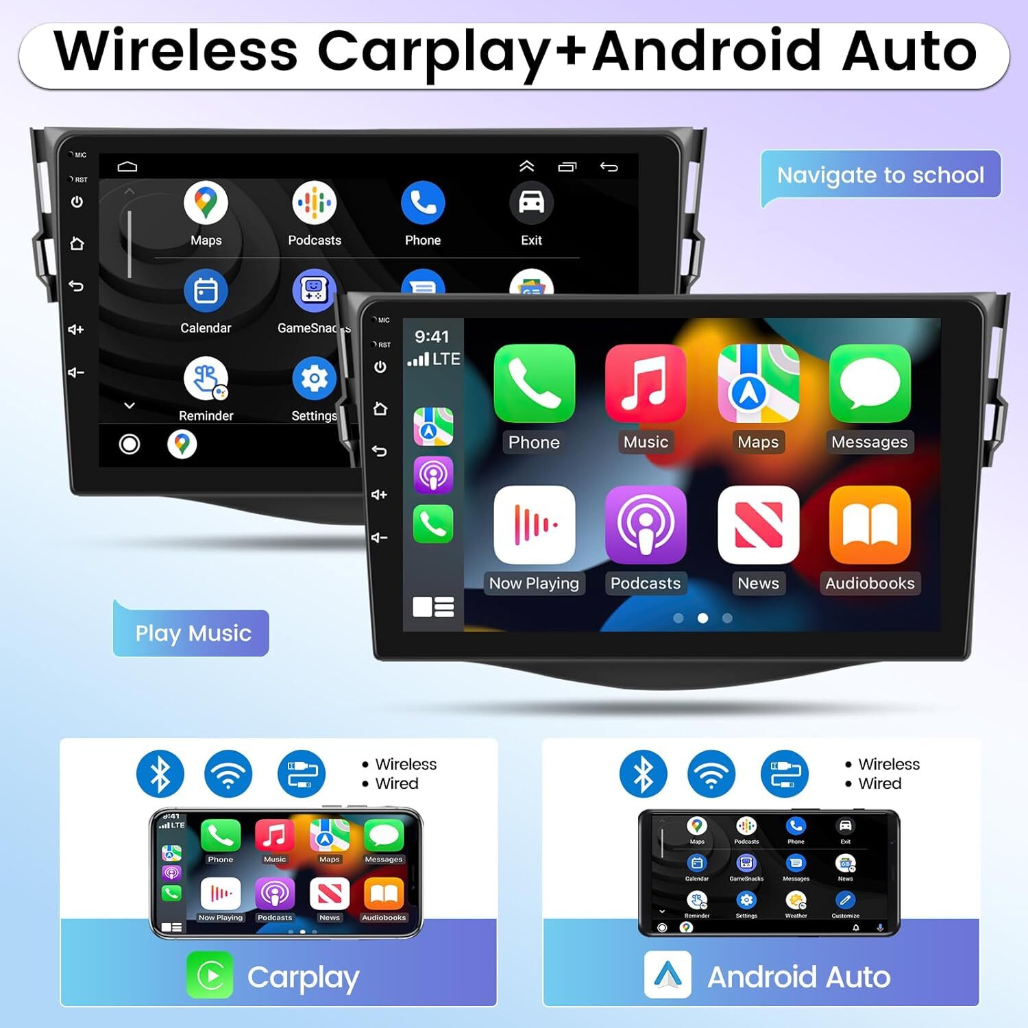 ADH Backup Camera For Toyota Rav4 2007-2011 Android Car Radio Stereo Large Navi