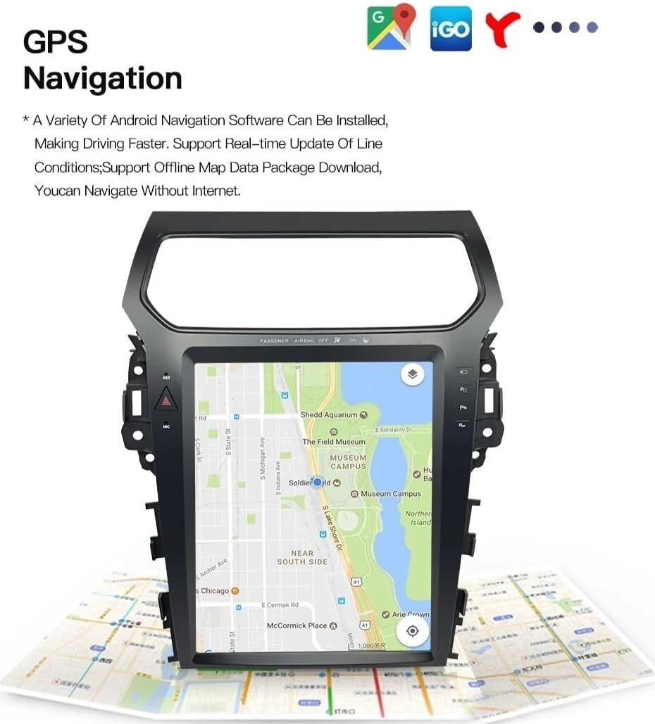12.1″ Android Car Radio Stereo For Ford Explorer 2011-2019 GPS Navi Auto Carplay