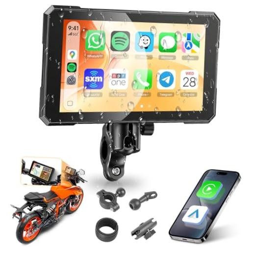 Motorcycle CarPlay Screen Wireless Carplay Android Auto for Motorbike 5 Inch