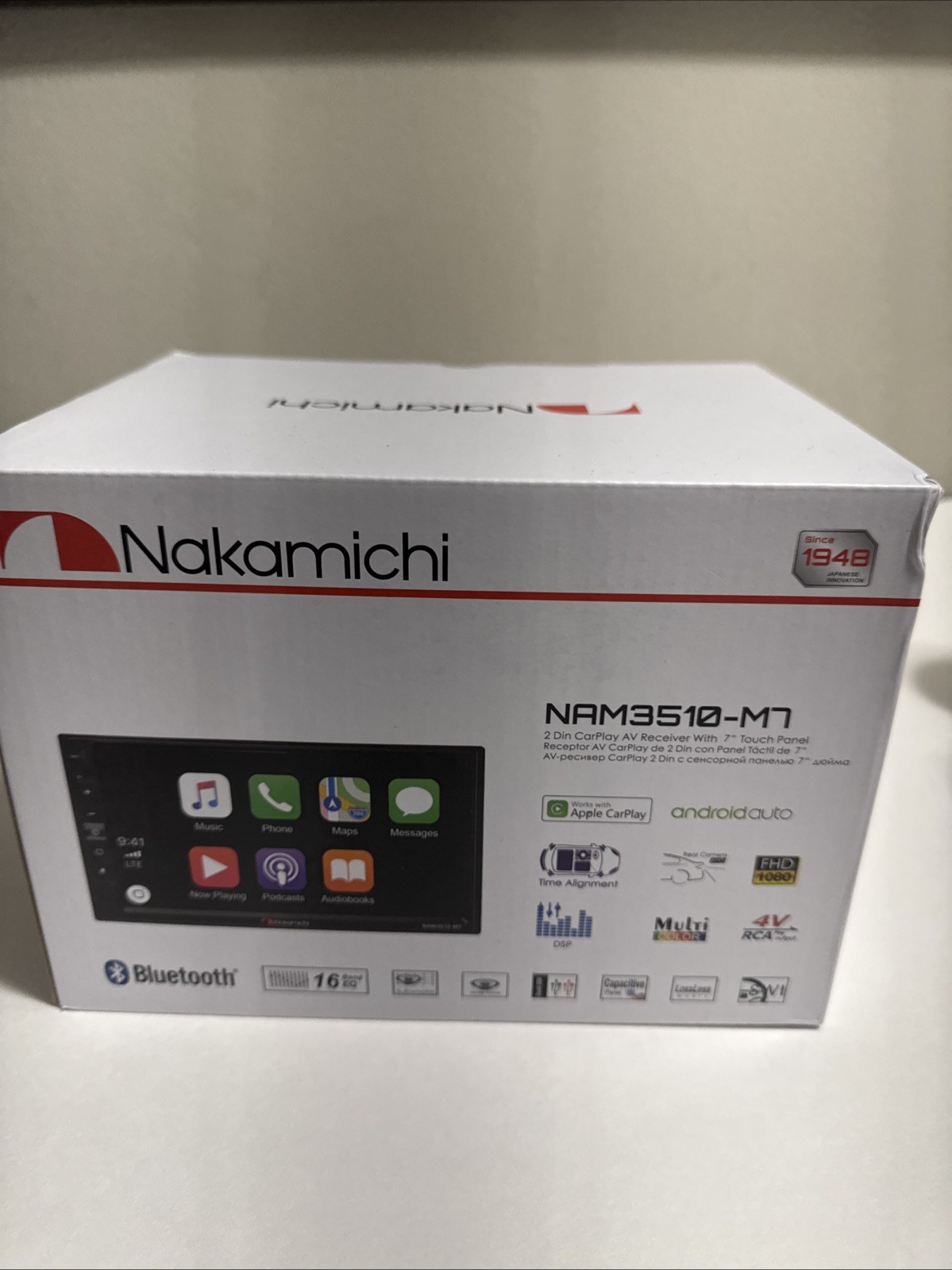 Nakamichi NAM3510-M7 7″ Double-DIN Stereo w/ Apple CarPlay & Android Auto
