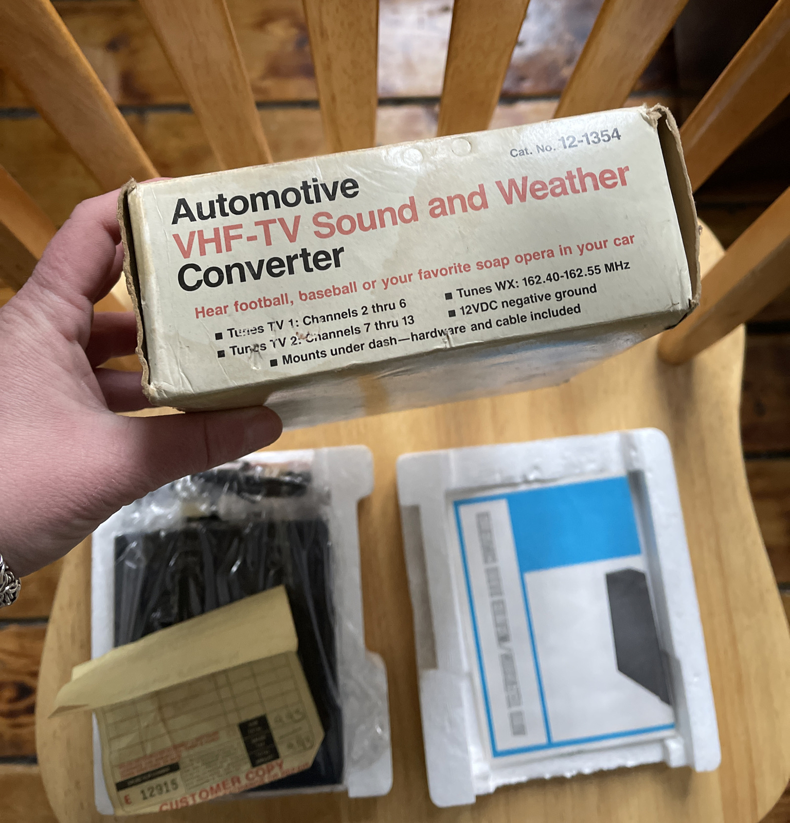 Realistic Automotive VHF-TV Sound & Weather Converter 12-1354, NEW IN BOX