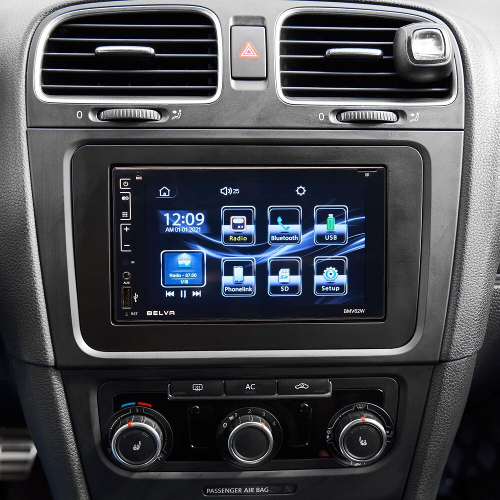 Belva BMV62W 6.2″ Double DIN Touchscreen Car Stereo Bluetooth CarPlay Android