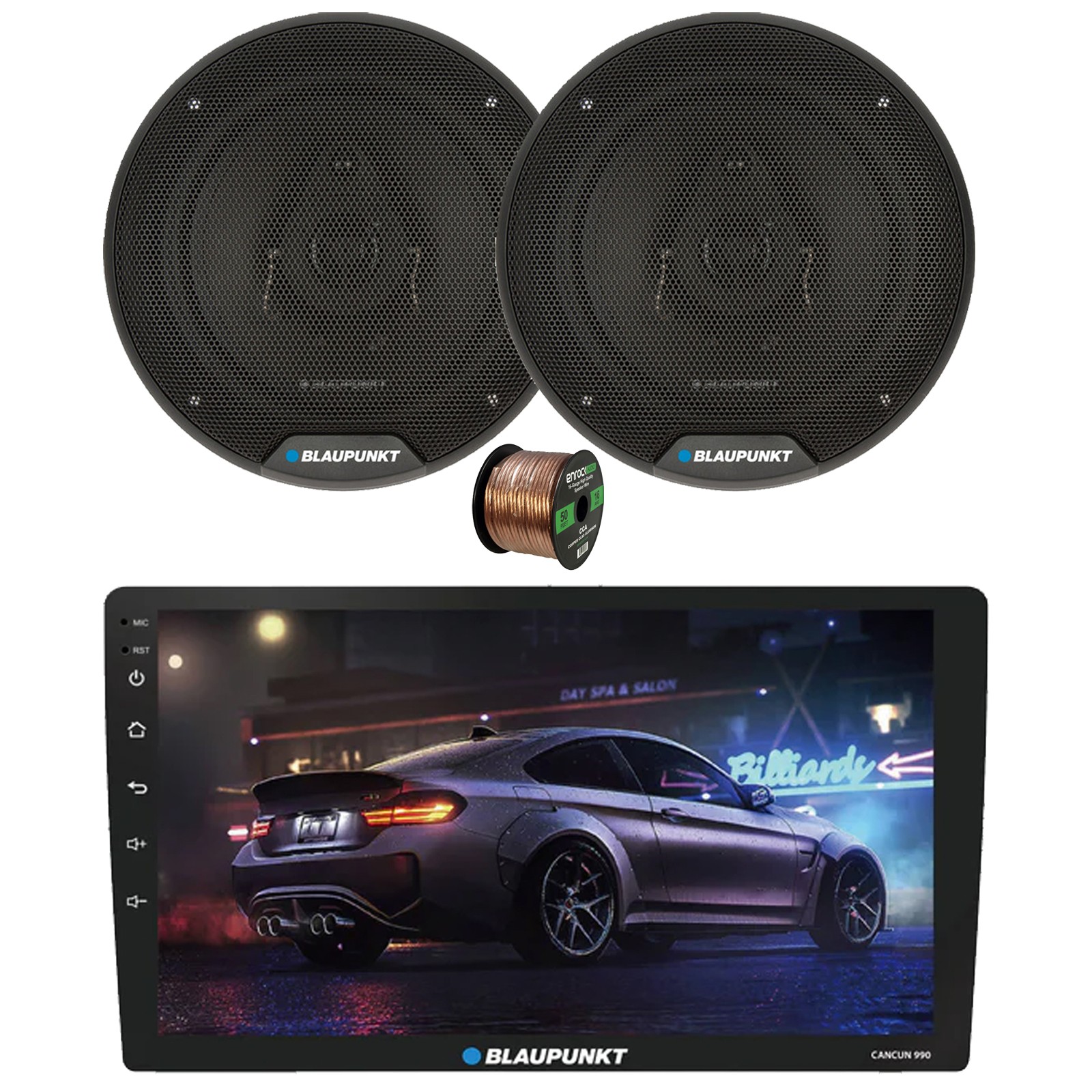 Blaupunkt Cancun 990 9″ Touchscreen WiFi Receiver, 2x 6″ 40W Speakers, Wire