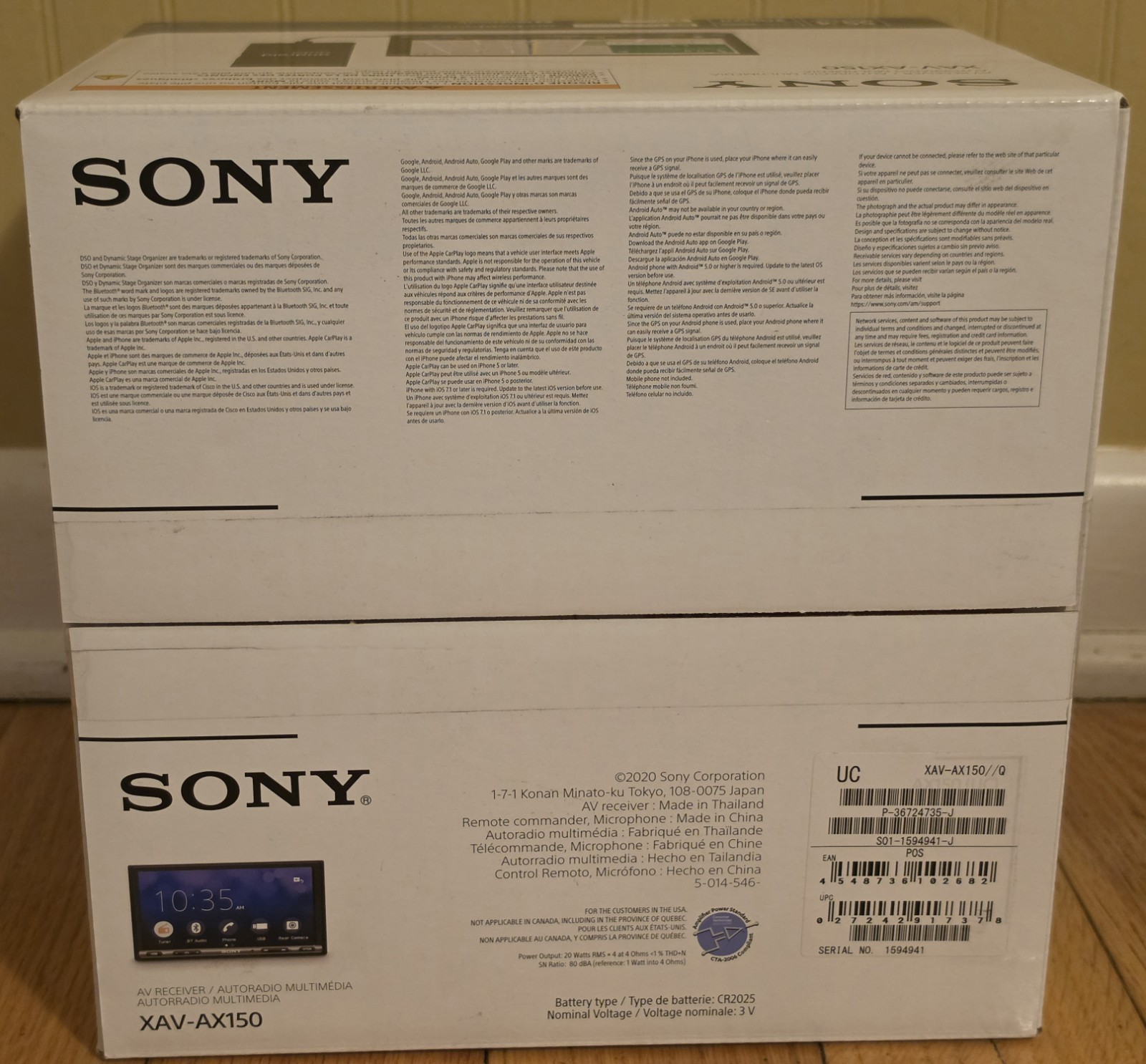 Sony XAV-AX150 6.95″ Apple CarPlay Android Auto Bluetooth Car Stereo NEW SEALED