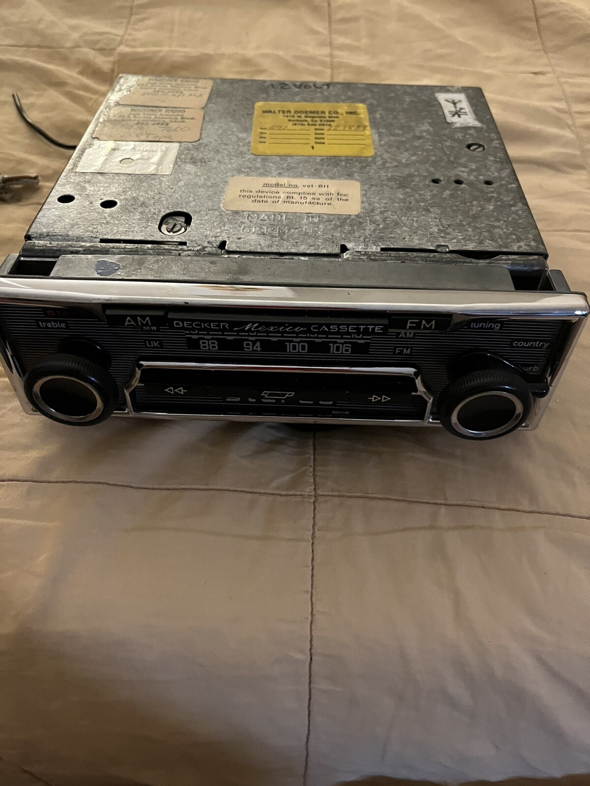 Becker Mexico Cassette Vollstereo with Amp with new Cable
