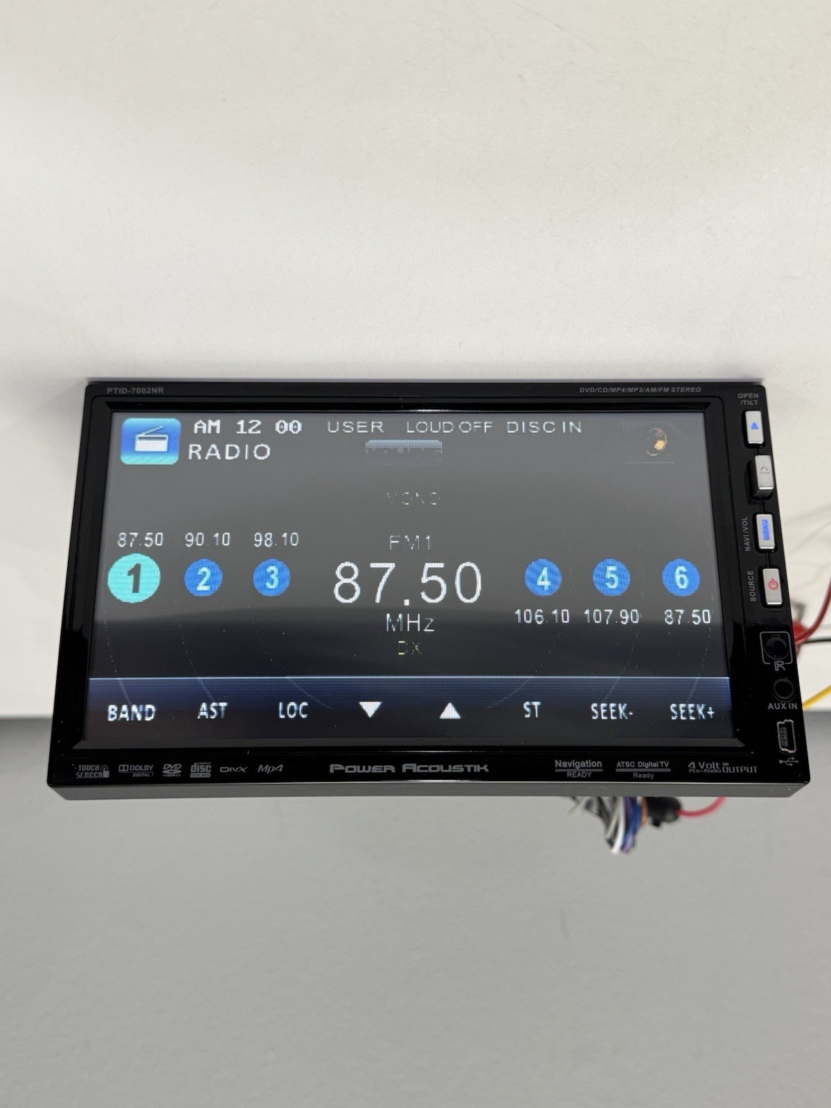 Power Acoustik PD-7002NR DVD Bluetooth Multimedia Receiver w/ 7″ Touchscreen CIB