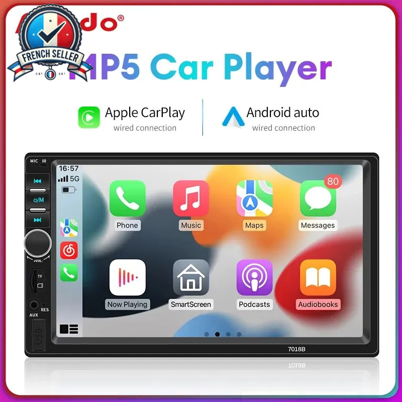 2DIN 7″ Touch Screen Car Radio – Multimedia Stereo Bluetooth, USB, TF, FM, MP5
