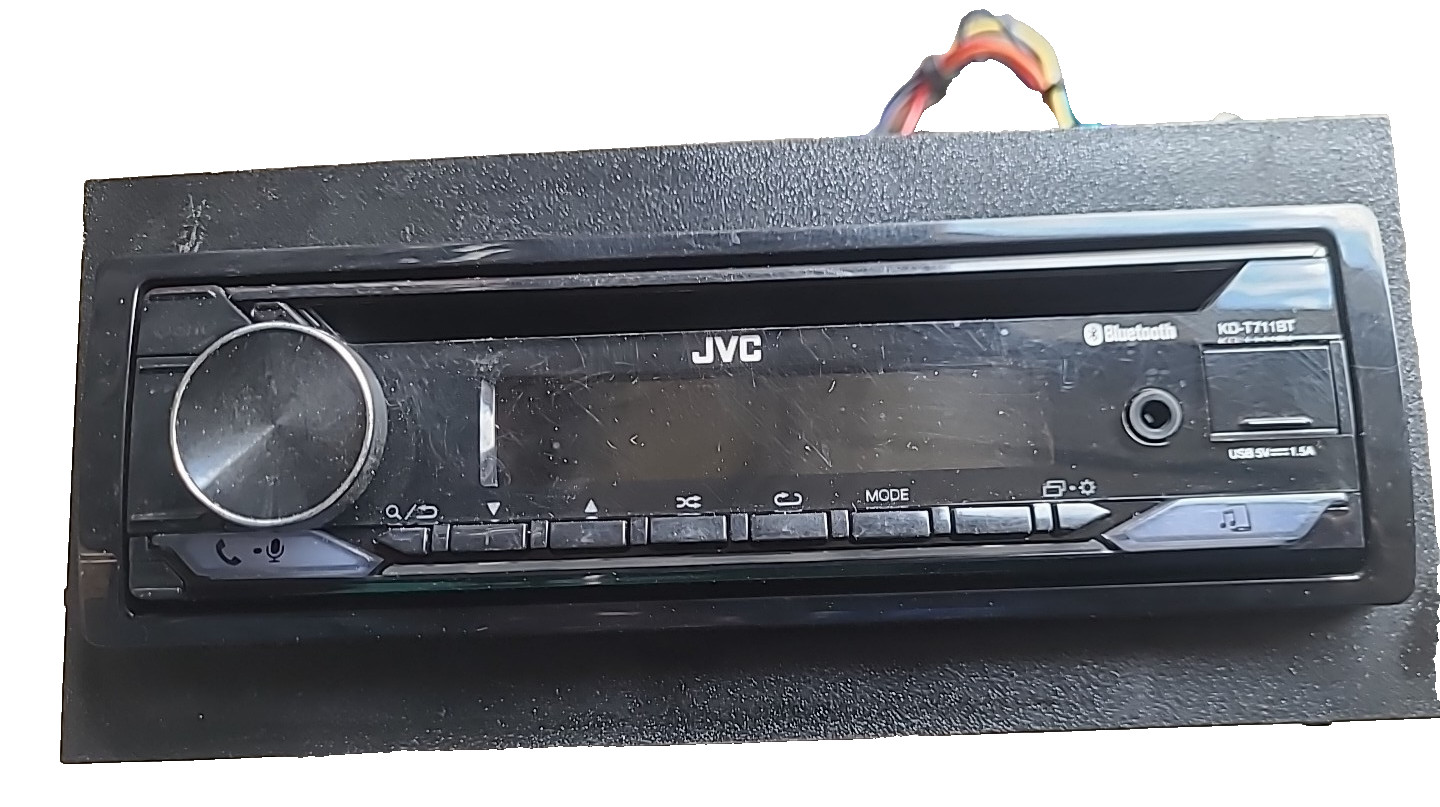 Used JVC KD-T710BT CD Receiver USB AUX Bluetooth Detachable Faceplate RCA