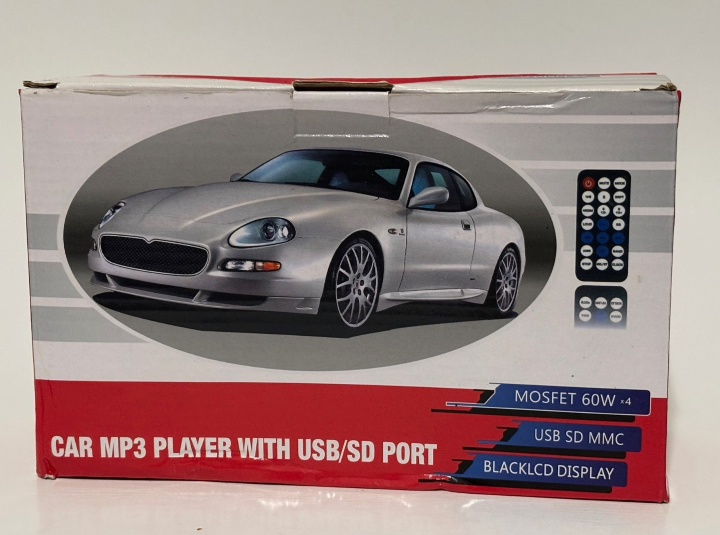 Aigoss Car MP3 Player With USB SD MMC Port 60W x 4 Brand New