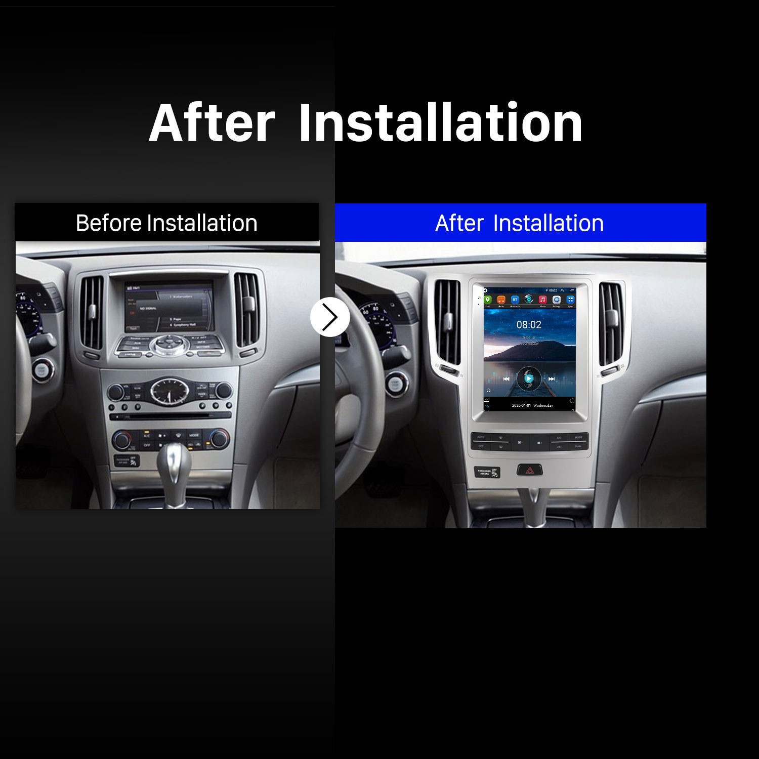 Car Radio for Infiniti G37 G35 G25 Wireless Carplay Android Auto 5G WiFi DSP