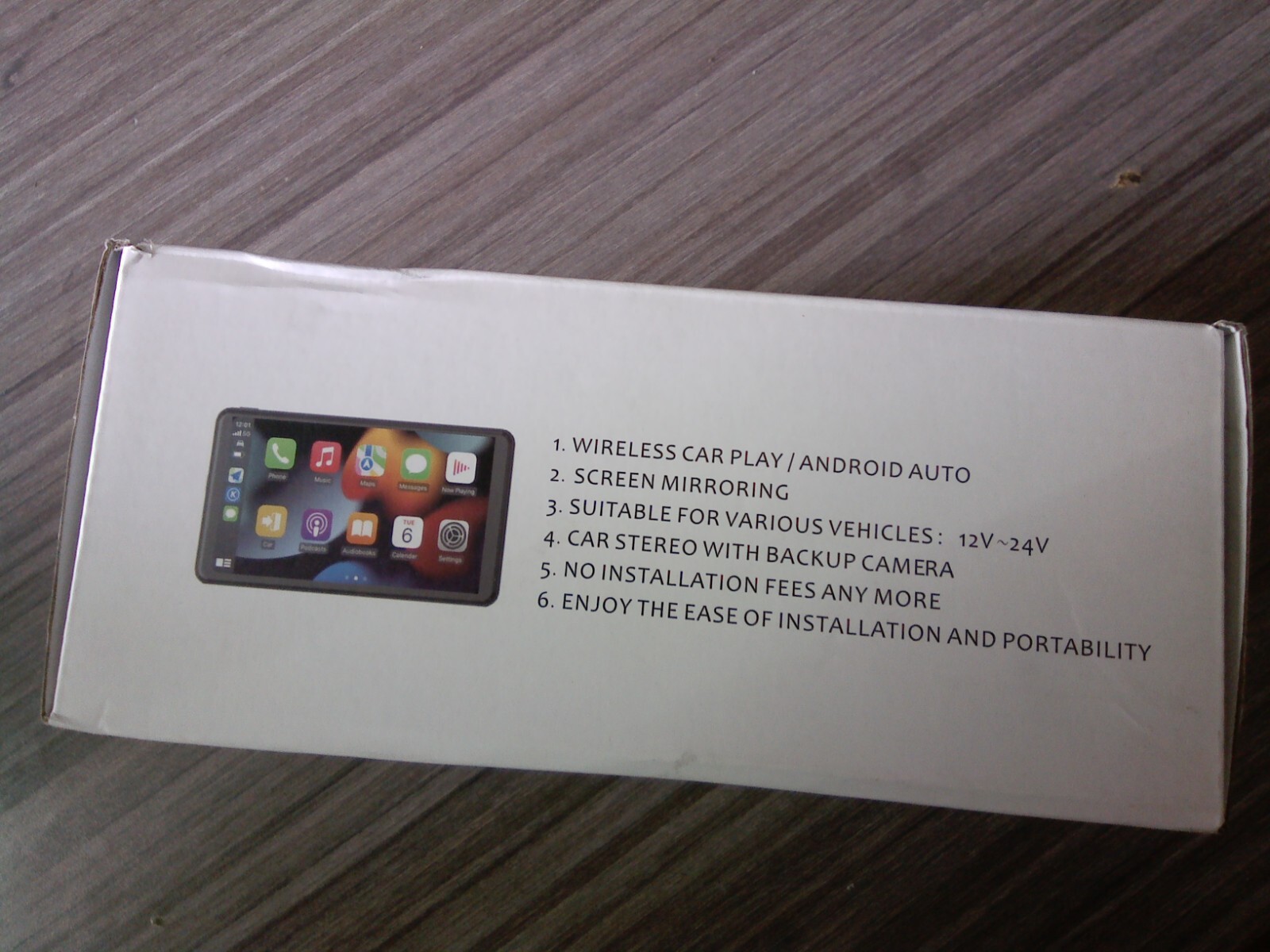7 Inch Portable Wireless Touch Screen Car Stereo Apple Android Compatible New