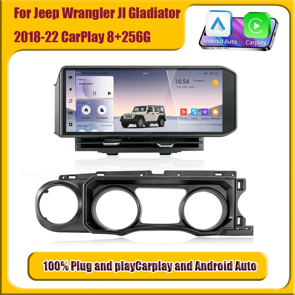 15″Car Radio For Jeep Wrangler JL Gladiator JT 2018-2023 Navigation GPS Carplay