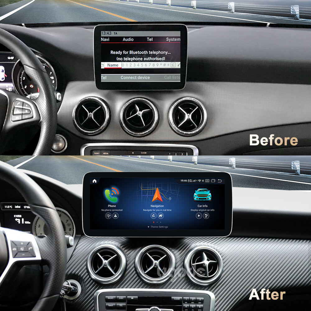 12.3″ Android13 Screen Display 8+128GB Carplay Mercedes Benz A CLA GLA 2012-2015