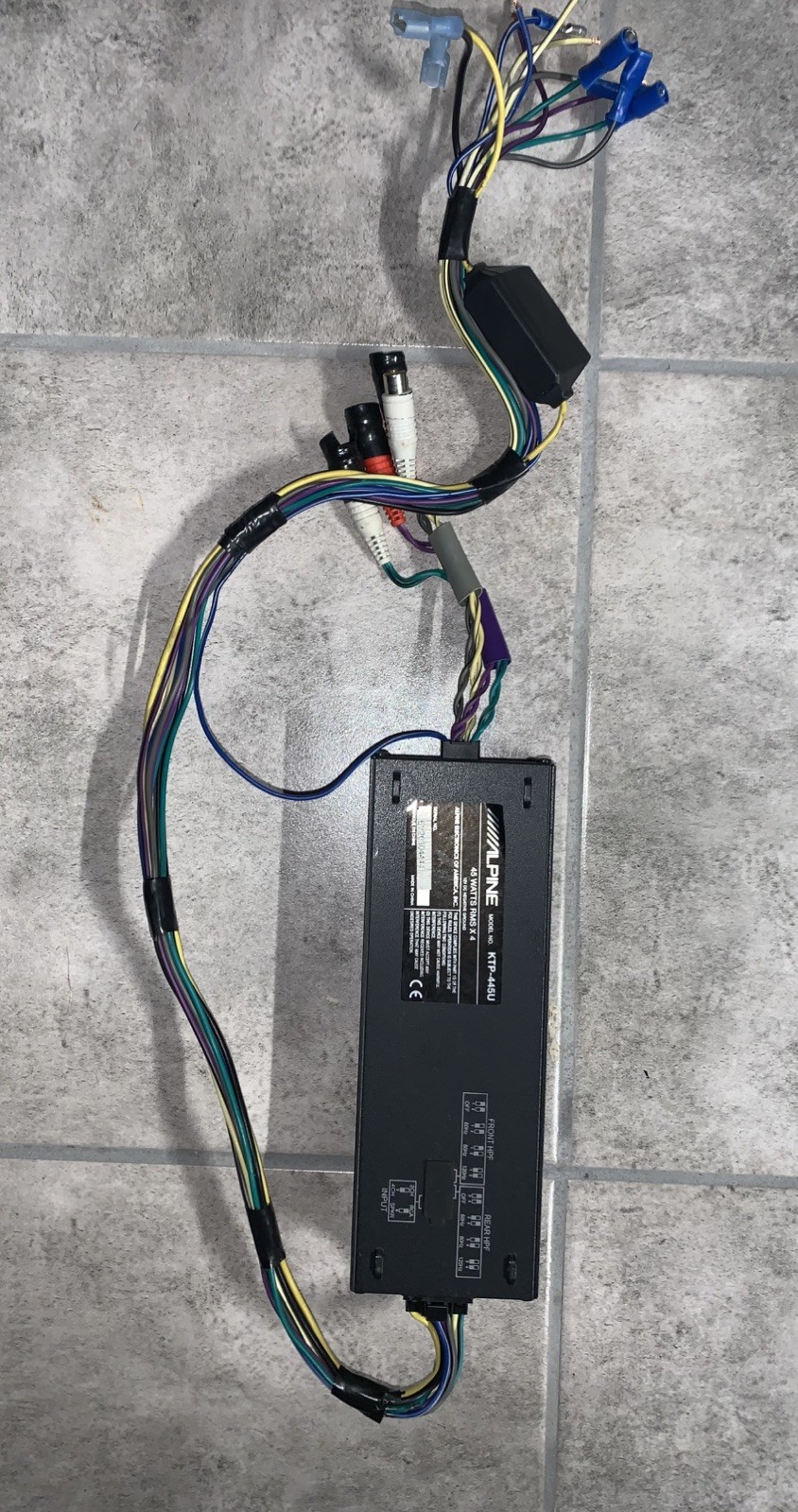 Alpine KTP-445U Power Pack: Compact 4-channel amplifier-45 watts RMS X 4