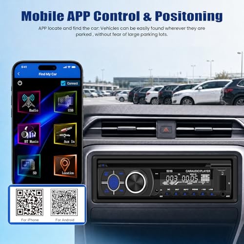 Single Din Car Stereo with Double BT Voice Assistant Find Car P3-support DVD