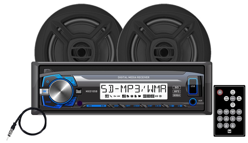 DUAL MCP103B – Digital Media Receiver with SD Card, USB Inputs and 6.5″ Speak…