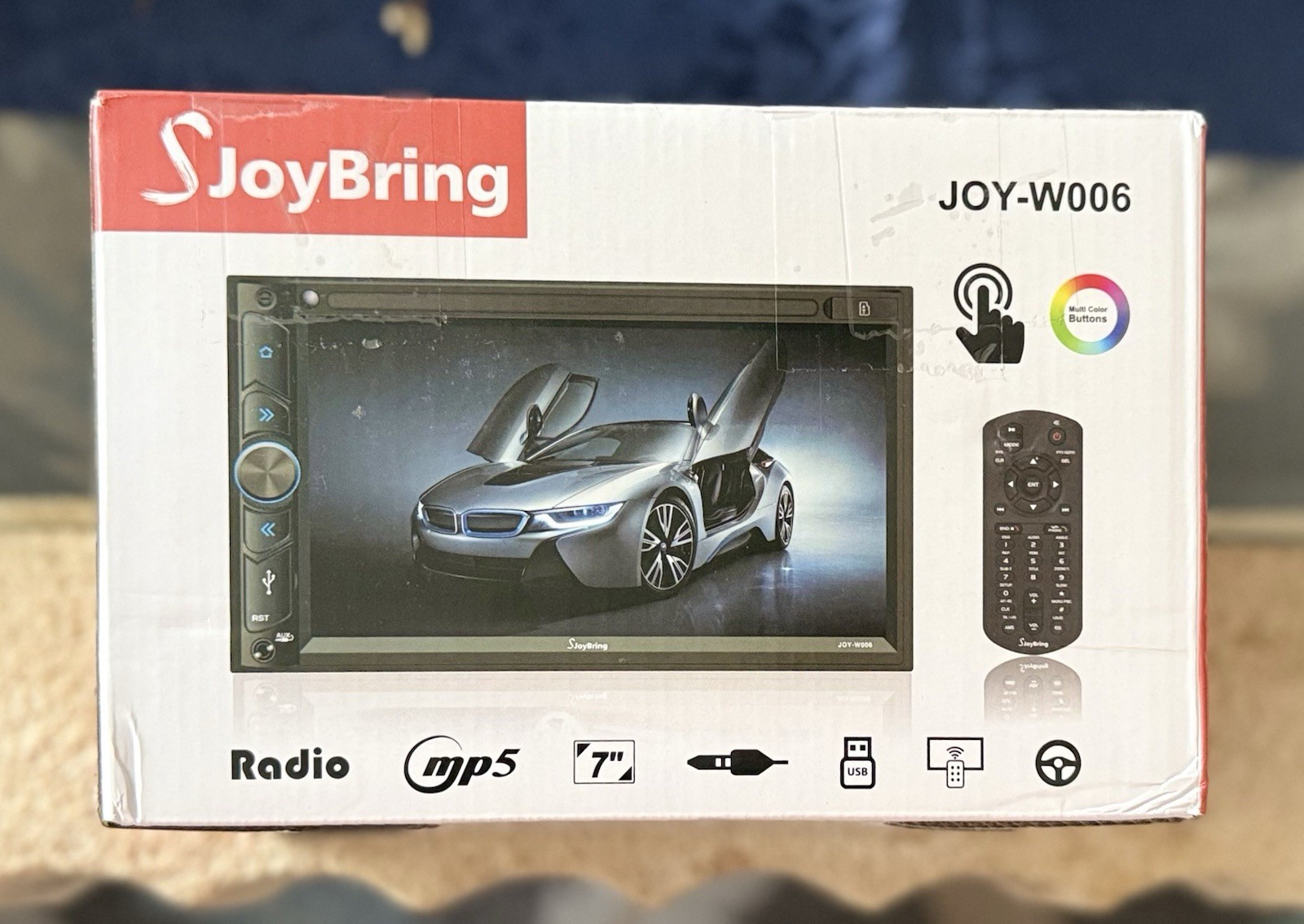 SJoyBring JOY-W006 Wireless Car Stereo 7″ Black Double DIN