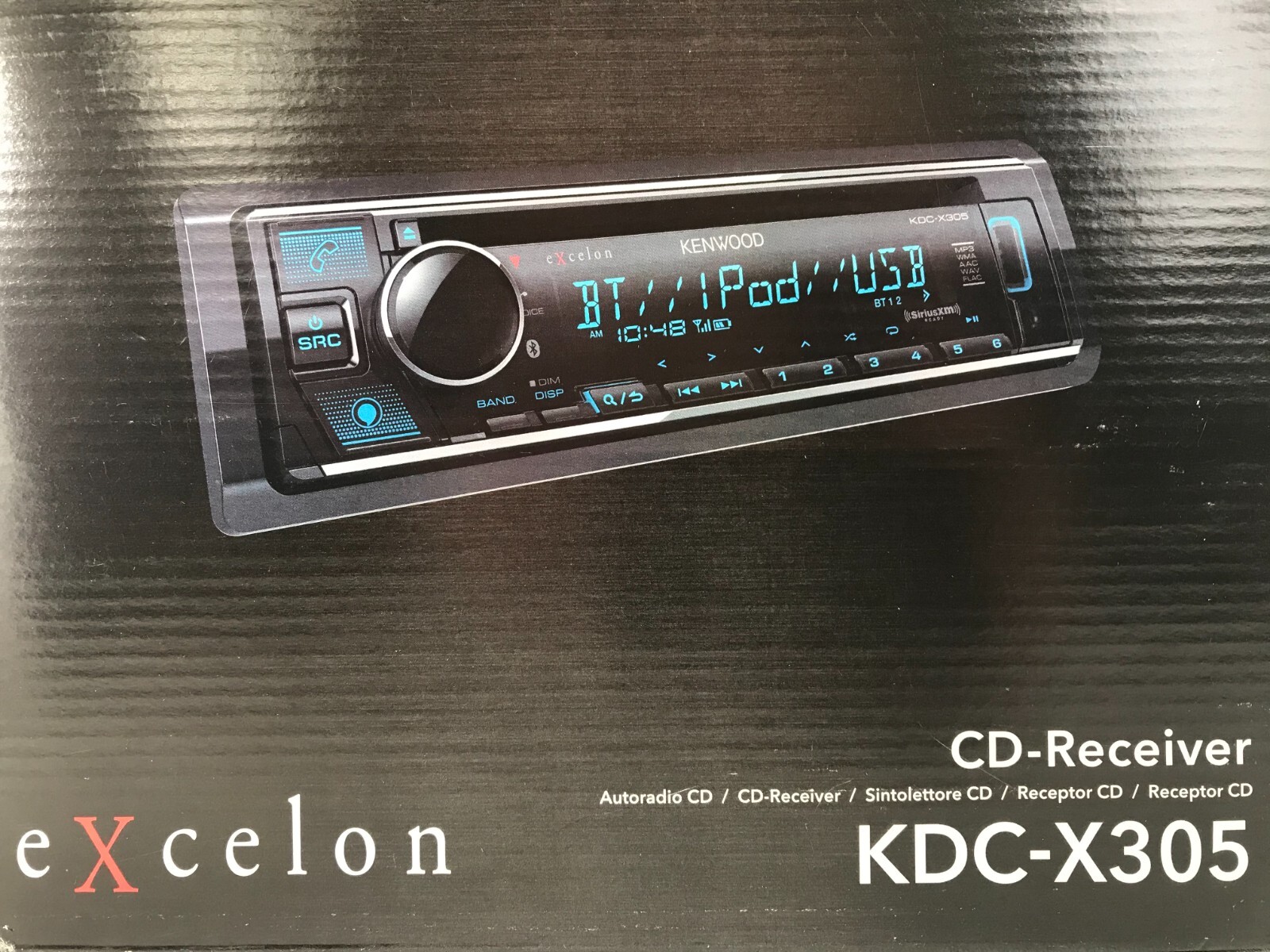 Kenwood Excelon KDC-X305 Bluetooth CD Android iPhone Alexa AM FM USB Aux 6Ch 5v