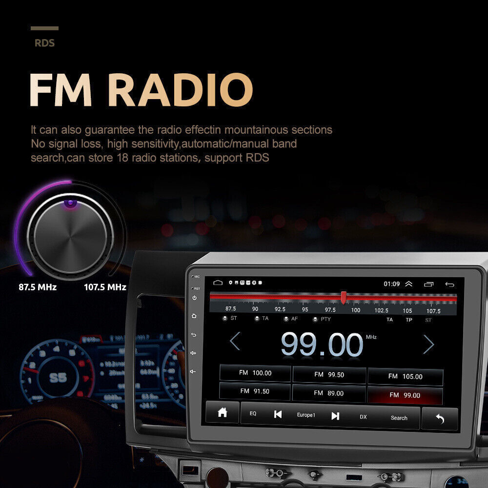 Auto Car Stereo Radio Dash Kit Carplay For Mitsubishi Lancer 2008-17 Android13